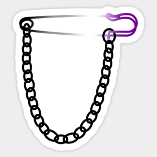 Cisgender Asexual Safety Pin Sticker